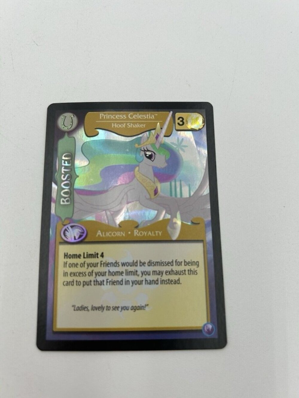 MLP CCG Princess Celestia Hoof Shaker Starter/Boosted #f4a Canterlot Nights Foil